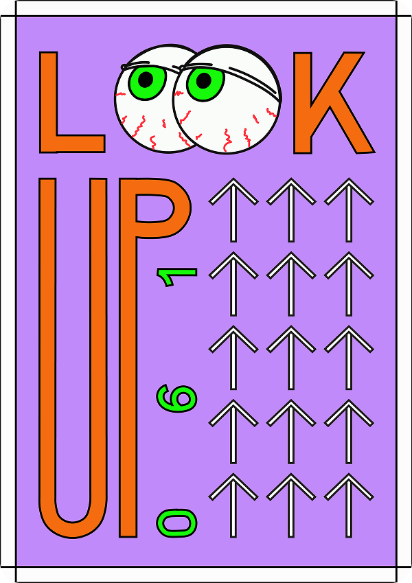 Poster tipográfico 061: Look up